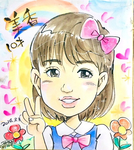 se. ⭐離島発送似顔絵 ひな祭りに似顔絵はいかがでしょうか？ ｜似顔絵 オルガティオ